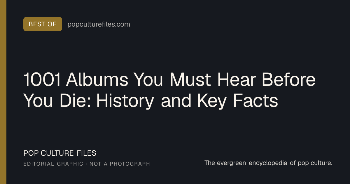 Original editorial graphic for 1001 Albums You Must Hear Before You Die: History and Key Facts