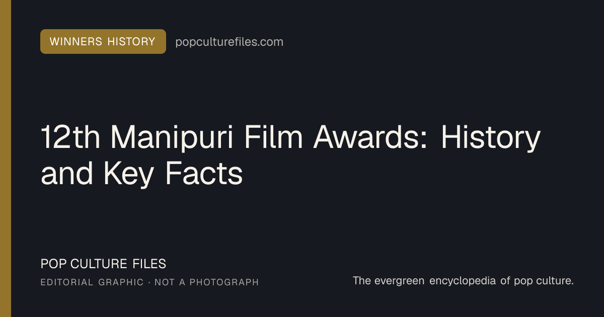 Editorial graphic for: 12th Manipuri Film Awards: History and Key Facts