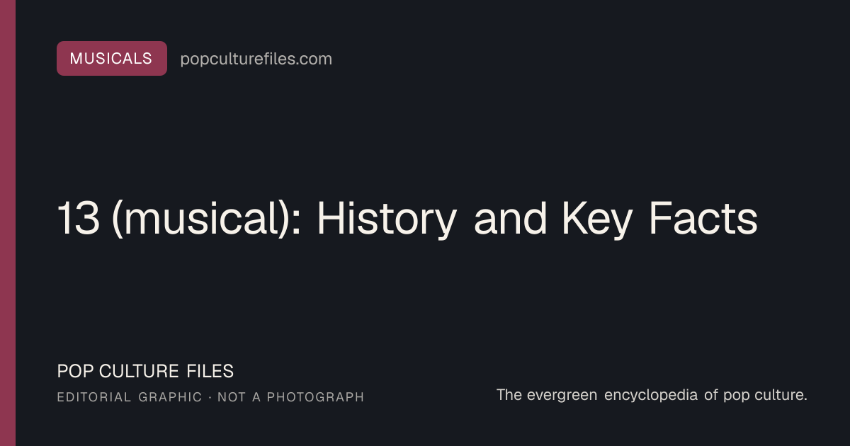 Editorial graphic for: 13 (musical): History and Key Facts