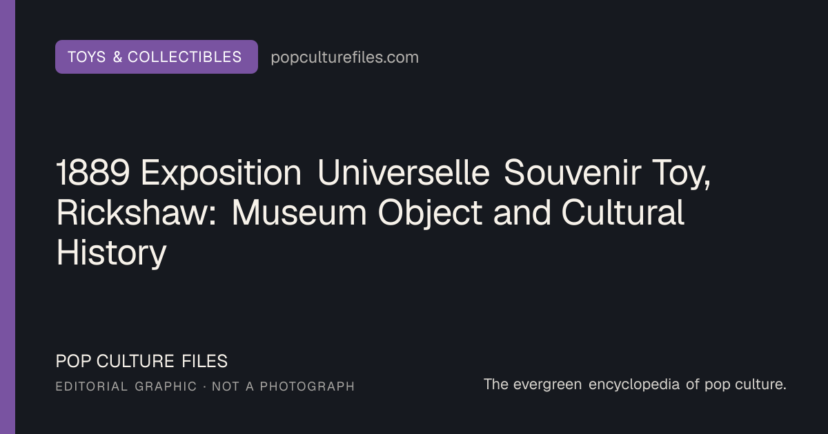 Editorial graphic for: 1889 Exposition Universelle Souvenir Toy, Rickshaw: Museum Object and Cultural History