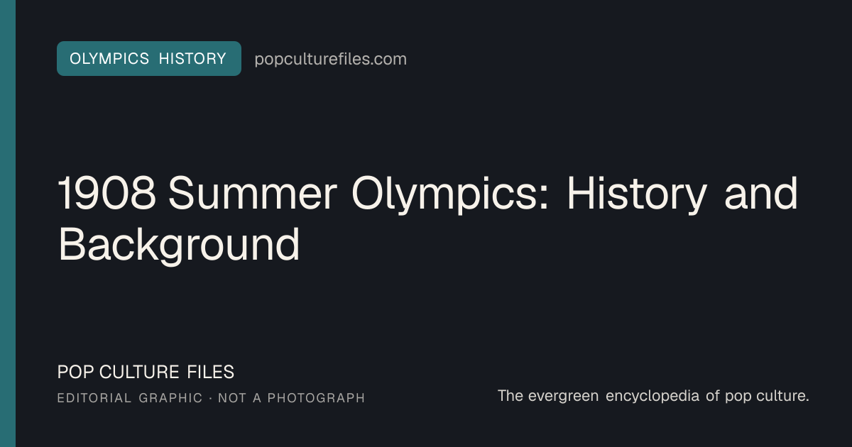 Editorial graphic for: 1908 Summer Olympics: History and Background