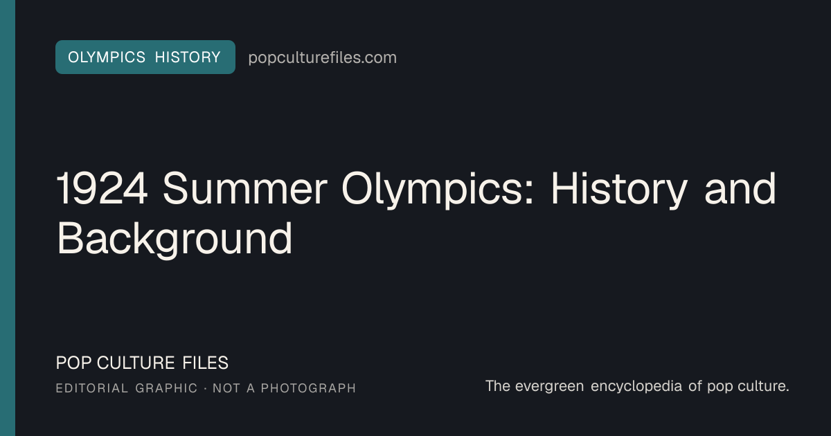 Editorial graphic for: 1924 Summer Olympics: History and Background