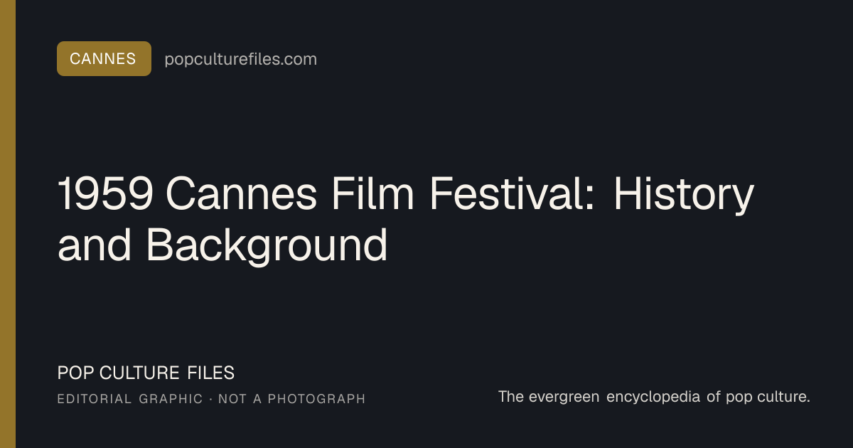 Editorial graphic for: 1959 Cannes Film Festival: History and Background