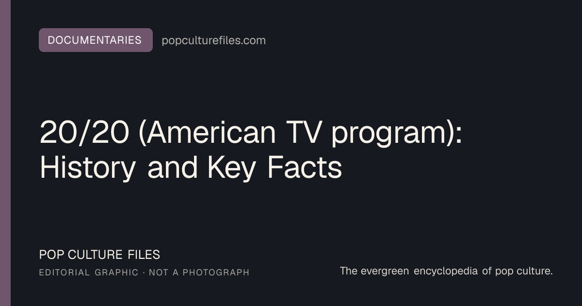 Editorial graphic for: 20/20 (American TV program): History and Key Facts