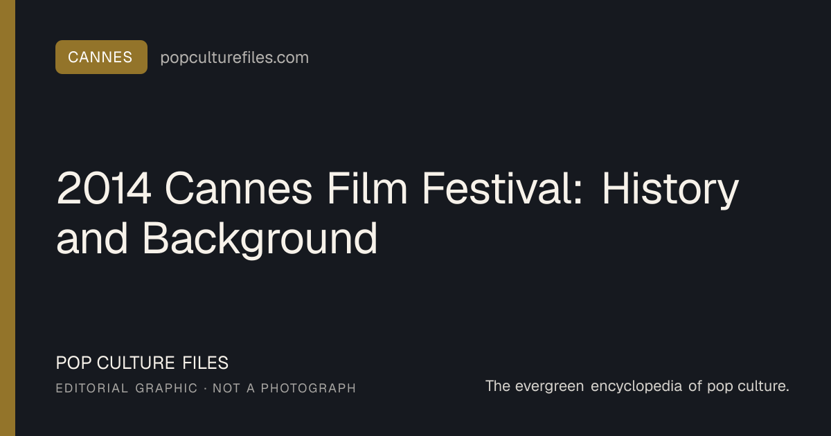 Editorial graphic for: 2014 Cannes Film Festival: History and Background