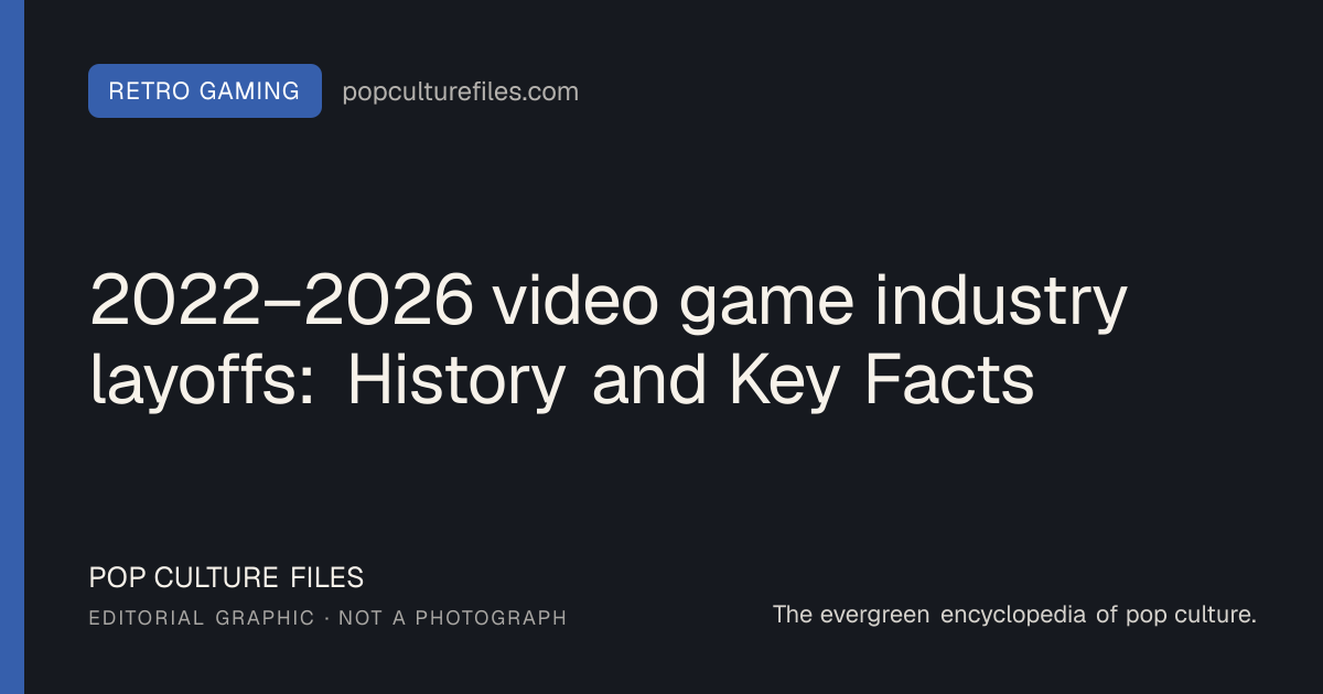Editorial graphic for: 2022–2026 video game industry layoffs: History and Key Facts