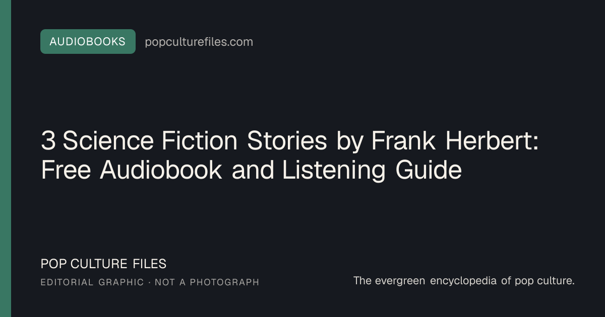 Editorial graphic for: 3 Science Fiction Stories by Frank Herbert: Free Audiobook and Listening Guide