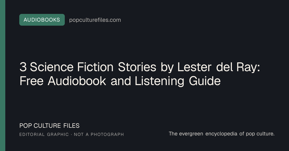 Editorial graphic for: 3 Science Fiction Stories by Lester del Ray: Free Audiobook and Listening Guide