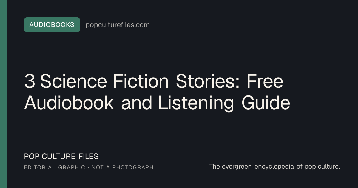 Editorial graphic for: 3 Science Fiction Stories: Free Audiobook and Listening Guide