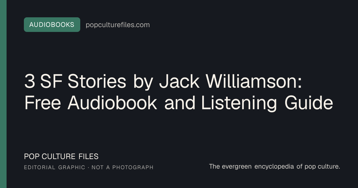 Editorial graphic for: 3 SF Stories by Jack Williamson: Free Audiobook and Listening Guide