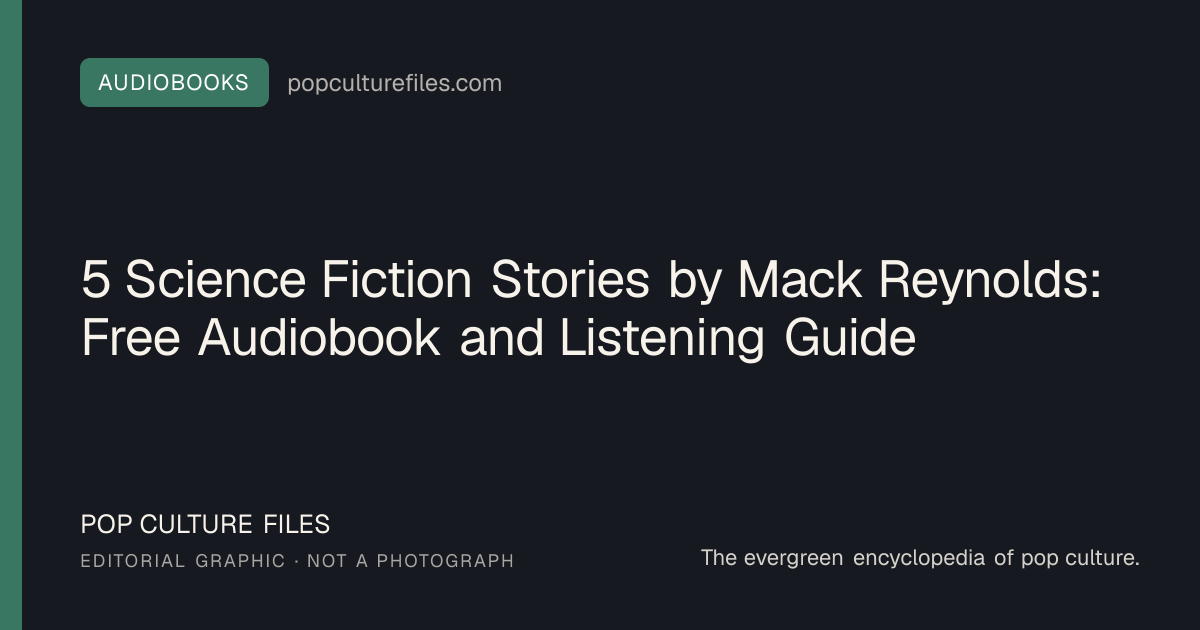Editorial graphic for: 5 Science Fiction Stories by Mack Reynolds: Free Audiobook and Listening Guide