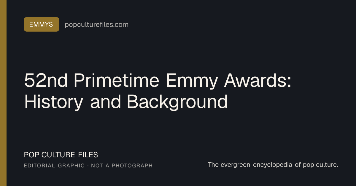 Editorial graphic for: 52nd Primetime Emmy Awards: History and Background