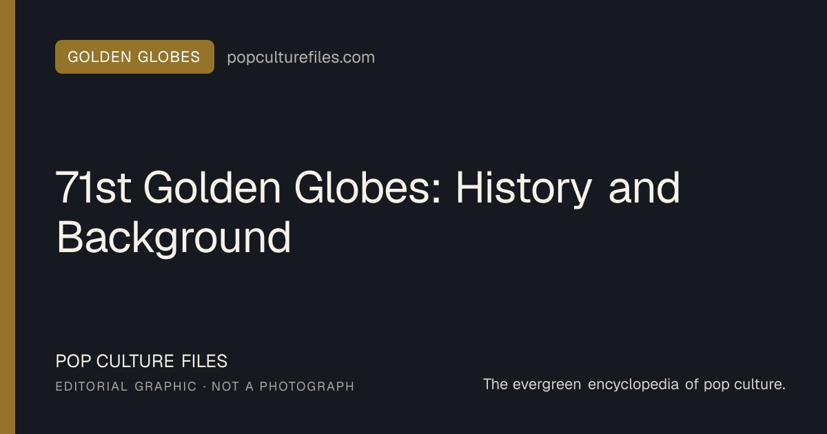 Editorial graphic for: 71st Golden Globes: History and Background