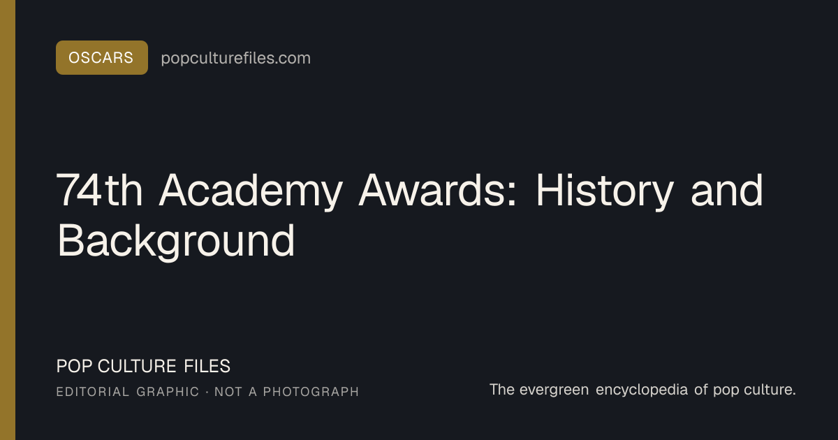 Editorial graphic for: 74th Academy Awards: History and Background