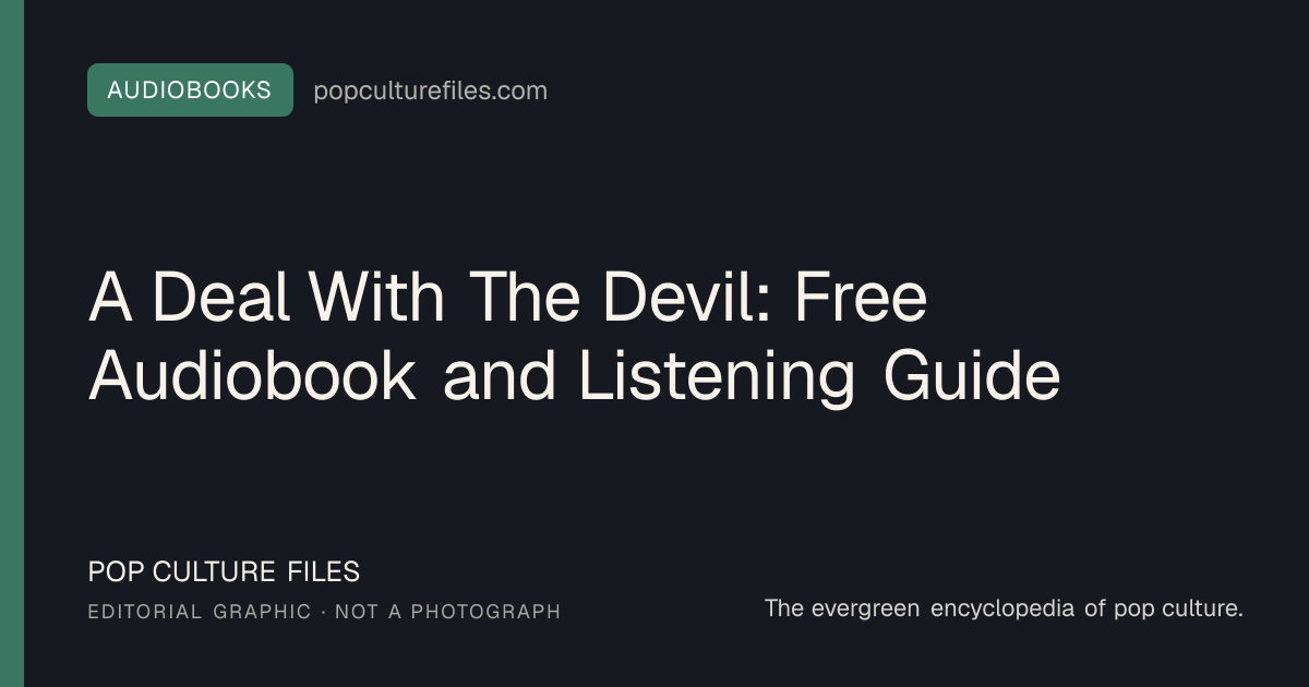 Editorial graphic for: A Deal With The Devil: Free Audiobook and Listening Guide
