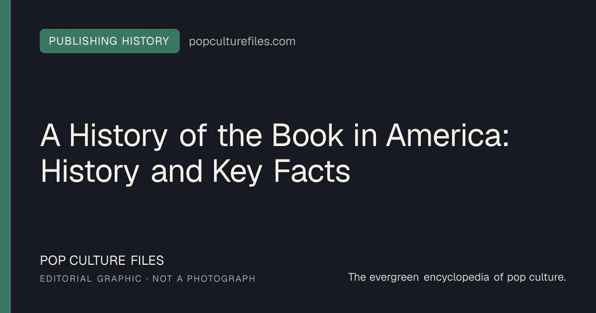 Editorial graphic for: A History of the Book in America: History and Key Facts