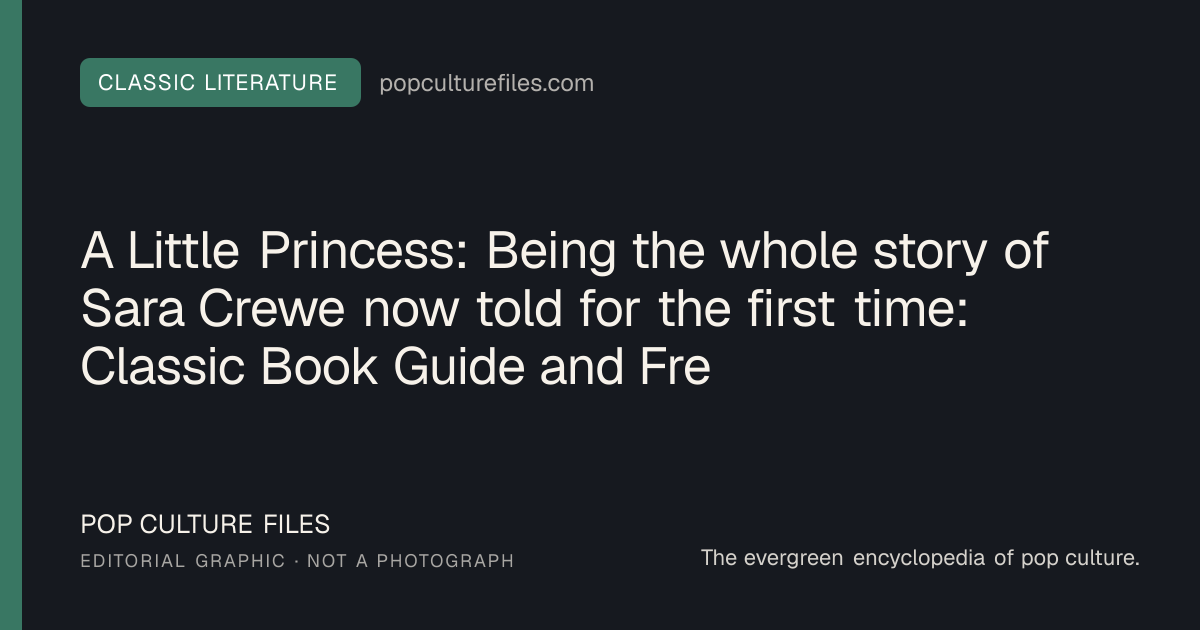 Editorial graphic for: A Little Princess: Being the whole story of Sara Crewe now told for the first time: Classic Book Guide and Free Edition