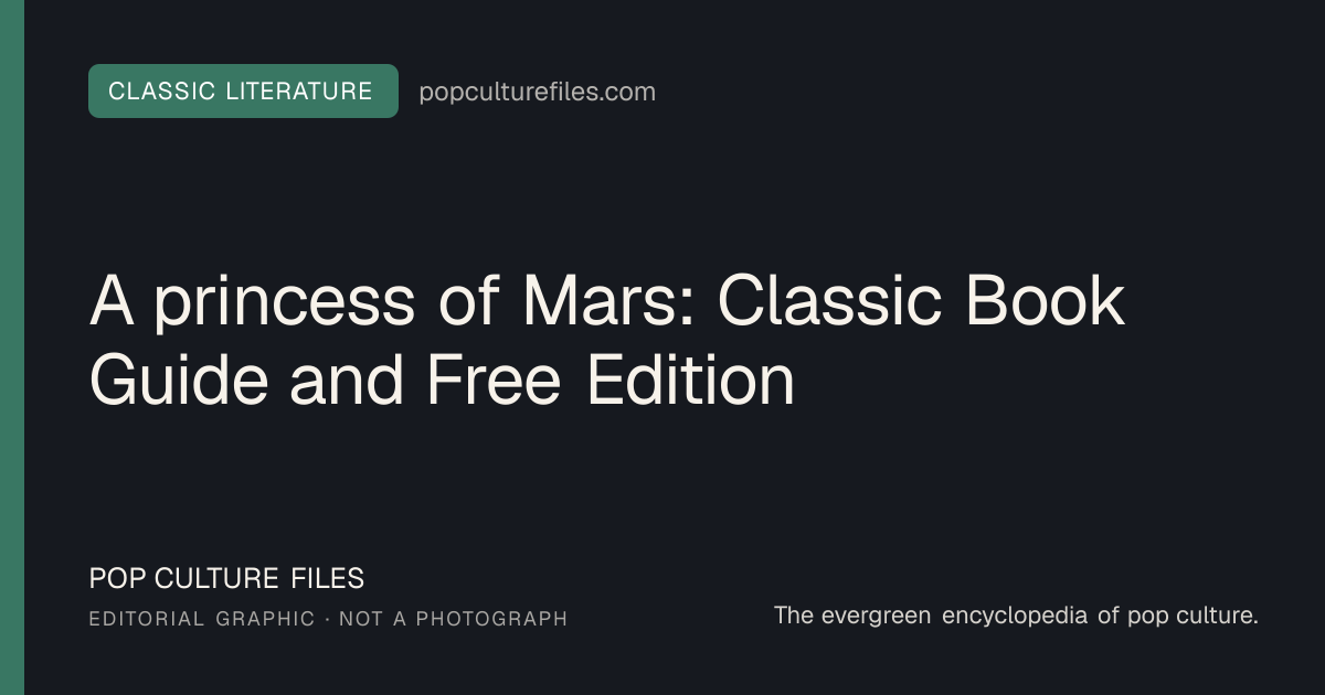 Editorial graphic for: A princess of Mars: Classic Book Guide and Free Edition