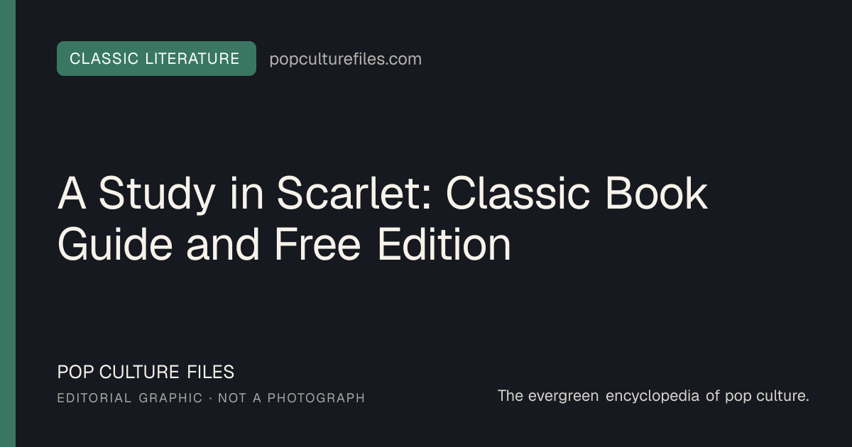 Editorial graphic for: A Study in Scarlet: Classic Book Guide and Free Edition