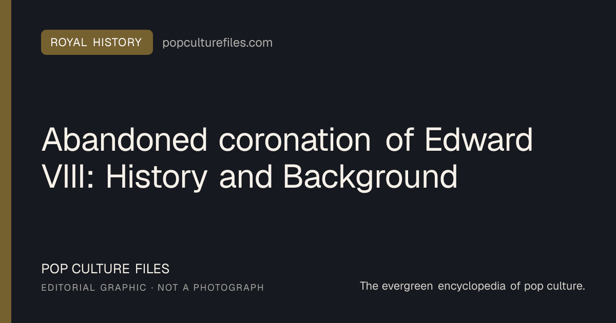Editorial graphic for: Abandoned coronation of Edward VIII: History and Background