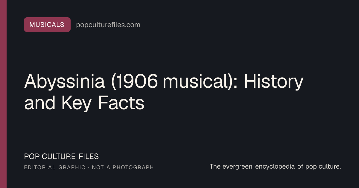Editorial graphic for: Abyssinia (1906 musical): History and Key Facts