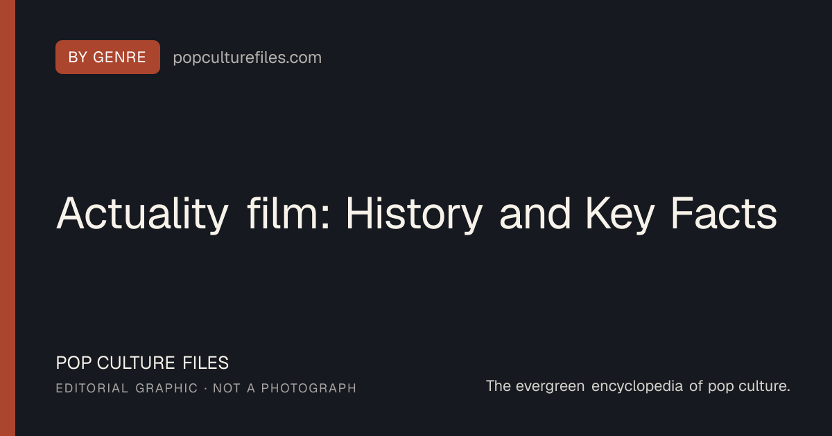 Editorial graphic for: Actuality film: History and Key Facts