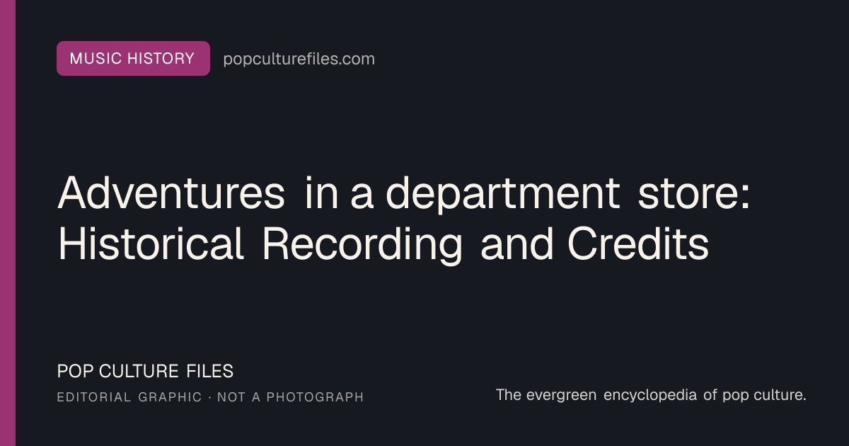 Editorial graphic for: Adventures in a department store: Historical Recording and Credits