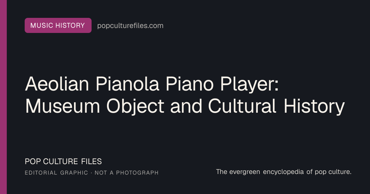 Editorial graphic for: Aeolian Pianola Piano Player: Museum Object and Cultural History