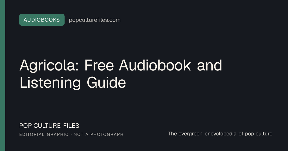 Editorial graphic for: Agricola: Free Audiobook and Listening Guide