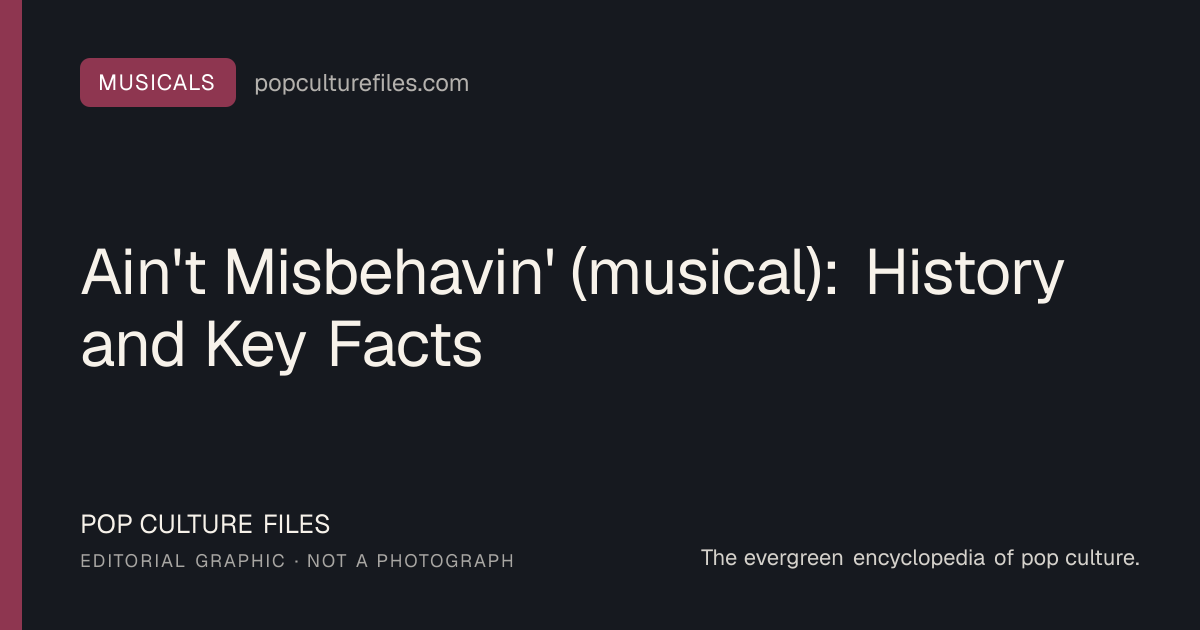 Editorial graphic for: Ain't Misbehavin' (musical): History and Key Facts