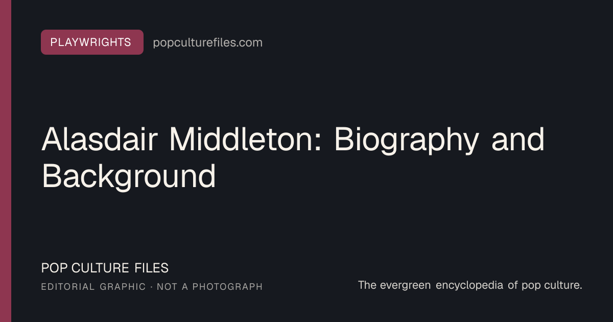 Editorial graphic for: Alasdair Middleton: Biography and Background