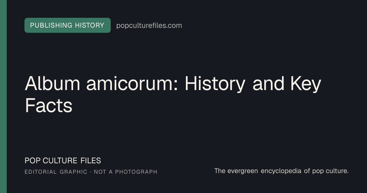 Editorial graphic for: Album amicorum: History and Key Facts