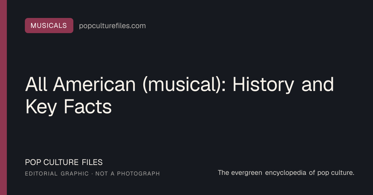 Editorial graphic for: All American (musical): History and Key Facts