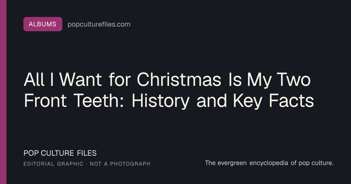Editorial graphic for: All I Want for Christmas Is My Two Front Teeth: History and Key Facts