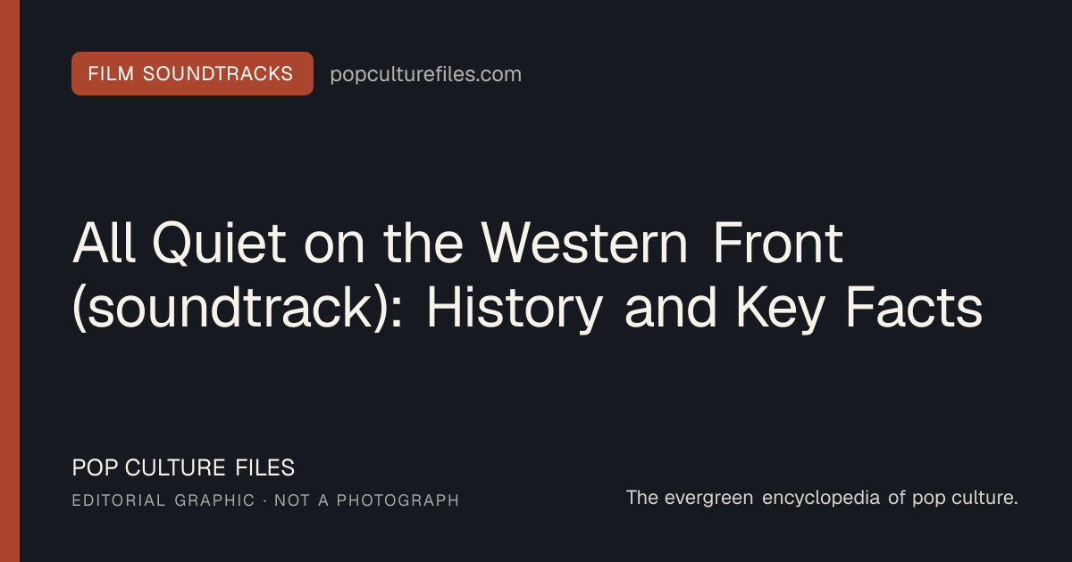 Editorial graphic for: All Quiet on the Western Front (soundtrack): History and Key Facts