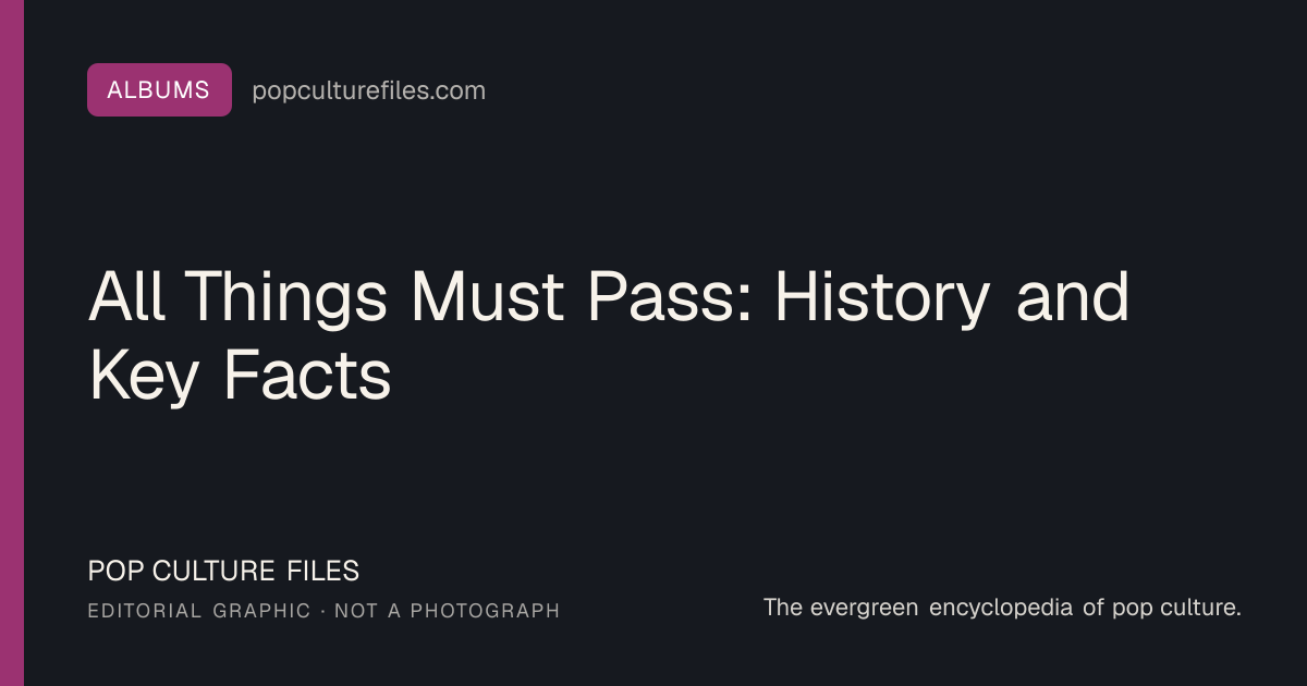 Editorial graphic for: All Things Must Pass: History and Key Facts