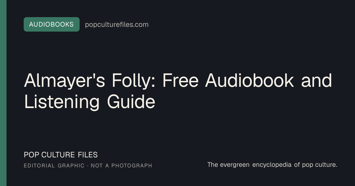 Editorial graphic for: Almayer's Folly: Free Audiobook and Listening Guide