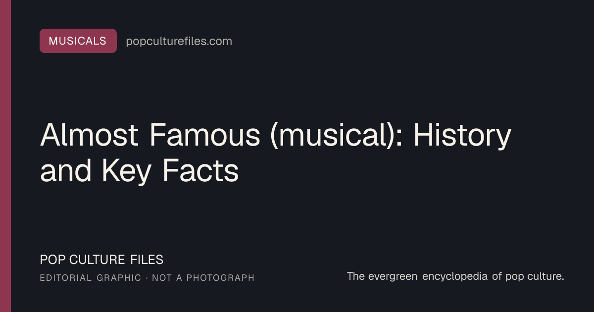 Editorial graphic for: Almost Famous (musical): History and Key Facts