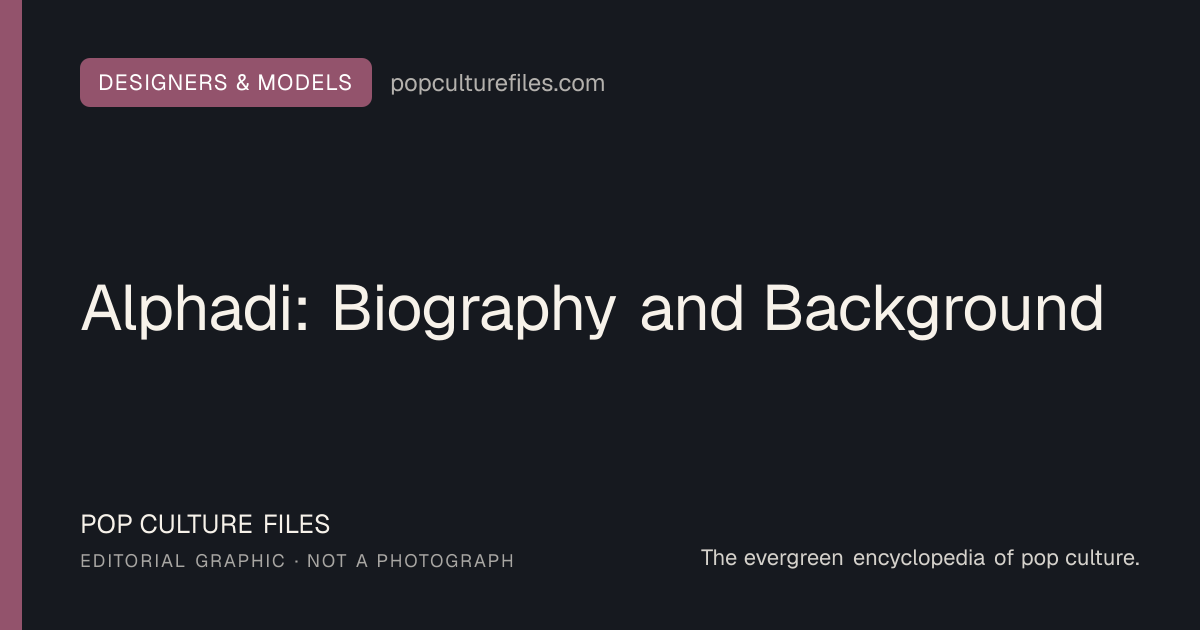Editorial graphic for: Alphadi: Biography and Background