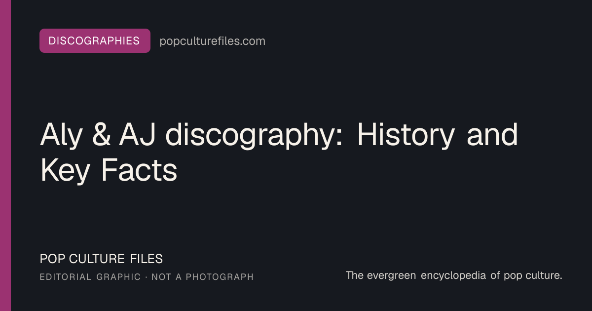 Editorial graphic for: Aly & AJ discography: History and Key Facts