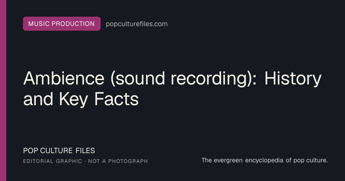 Editorial graphic for: Ambience (sound recording): History and Key Facts