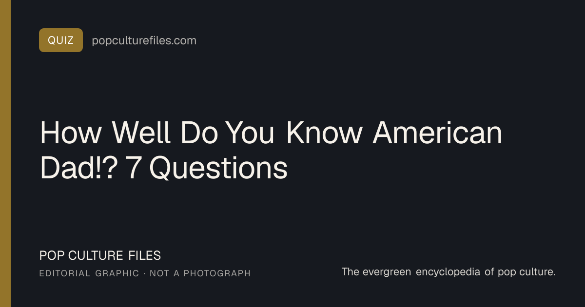 Editorial graphic for: How Well Do You Know American Dad!? 7 Questions