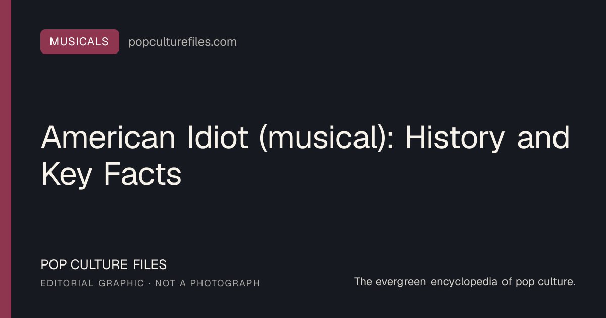 Editorial graphic for: American Idiot (musical): History and Key Facts
