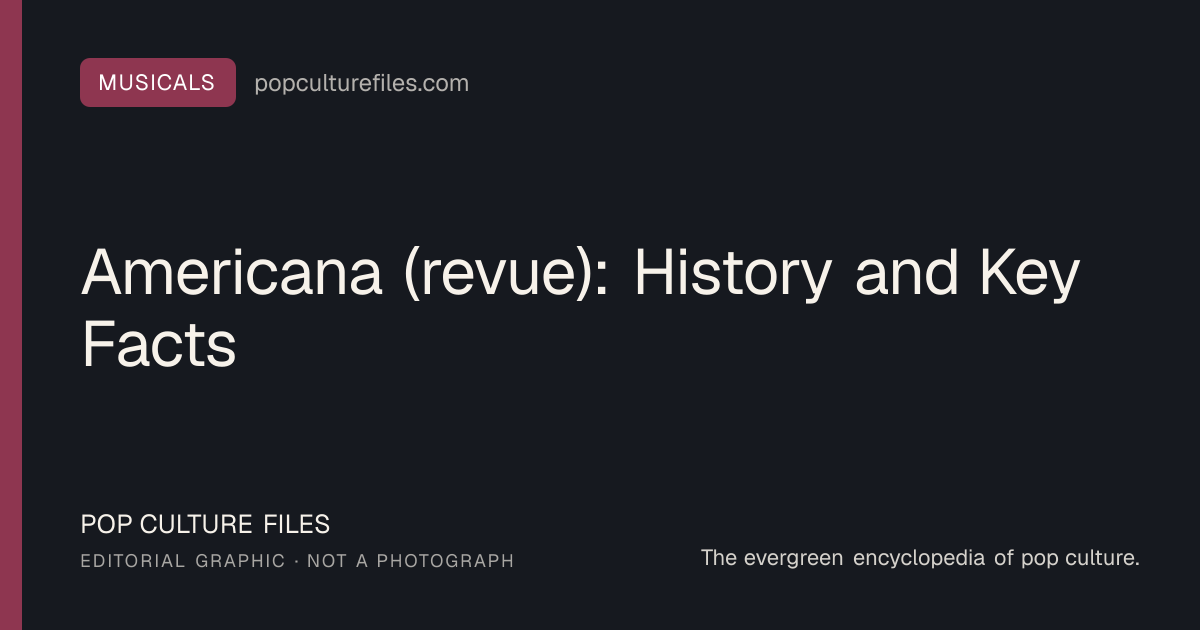 Editorial graphic for: Americana (revue): History and Key Facts