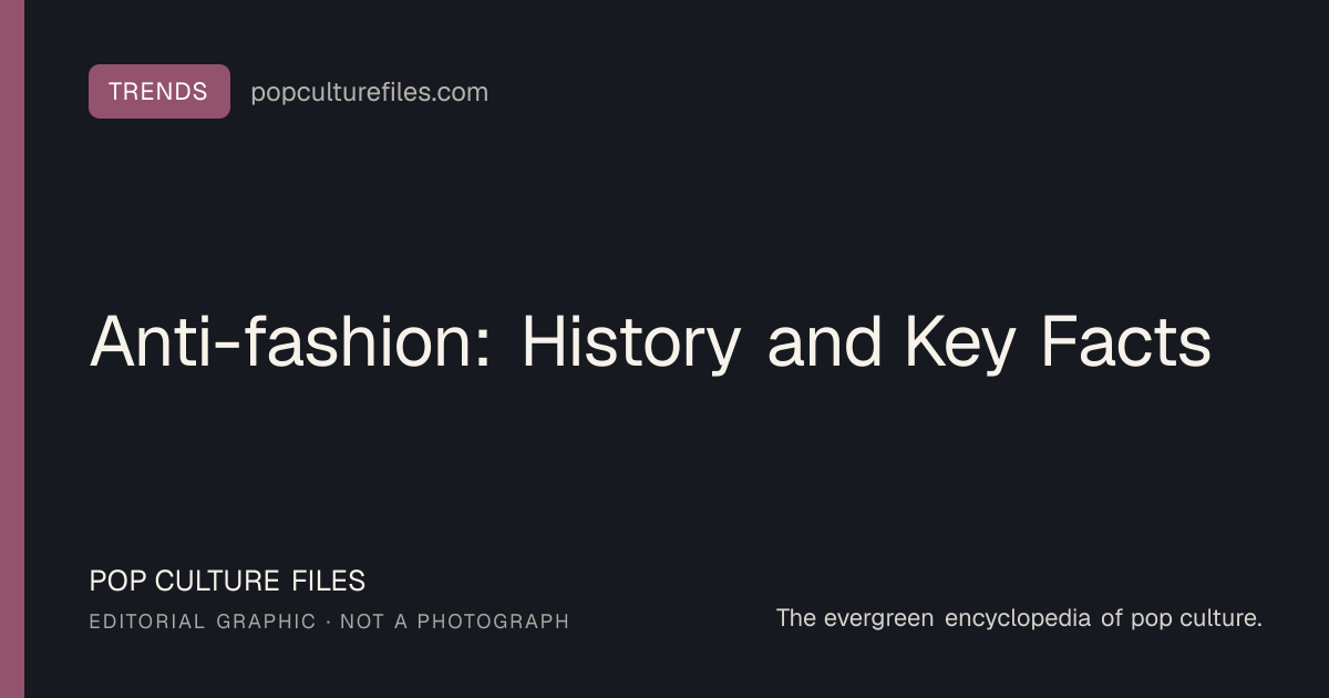 Editorial graphic for: Anti-fashion: History and Key Facts