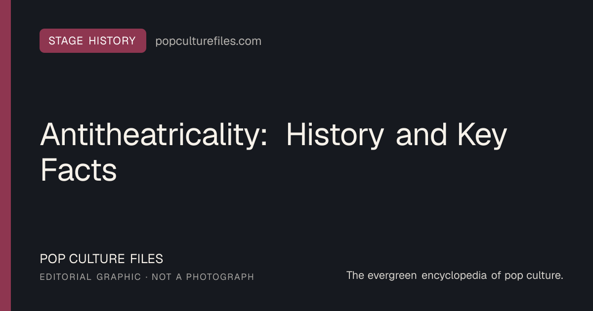 Editorial graphic for: Antitheatricality: History and Key Facts