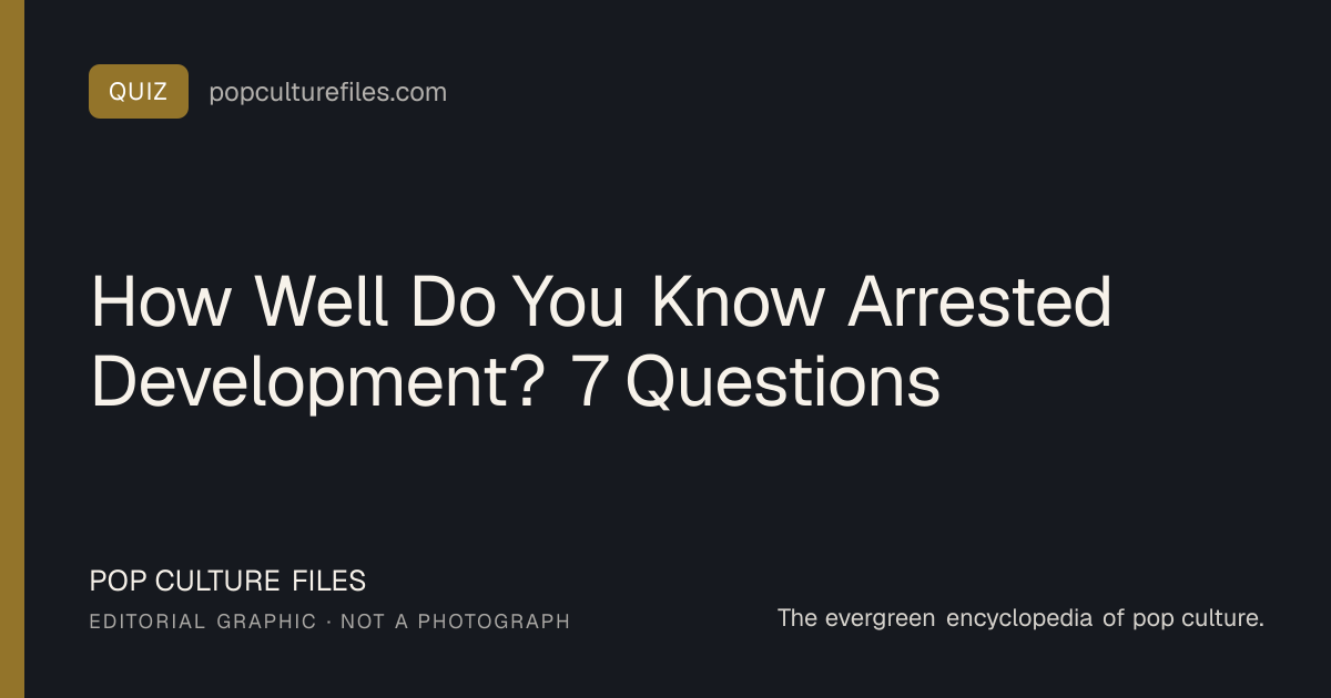Editorial graphic for: How Well Do You Know Arrested Development? 7 Questions