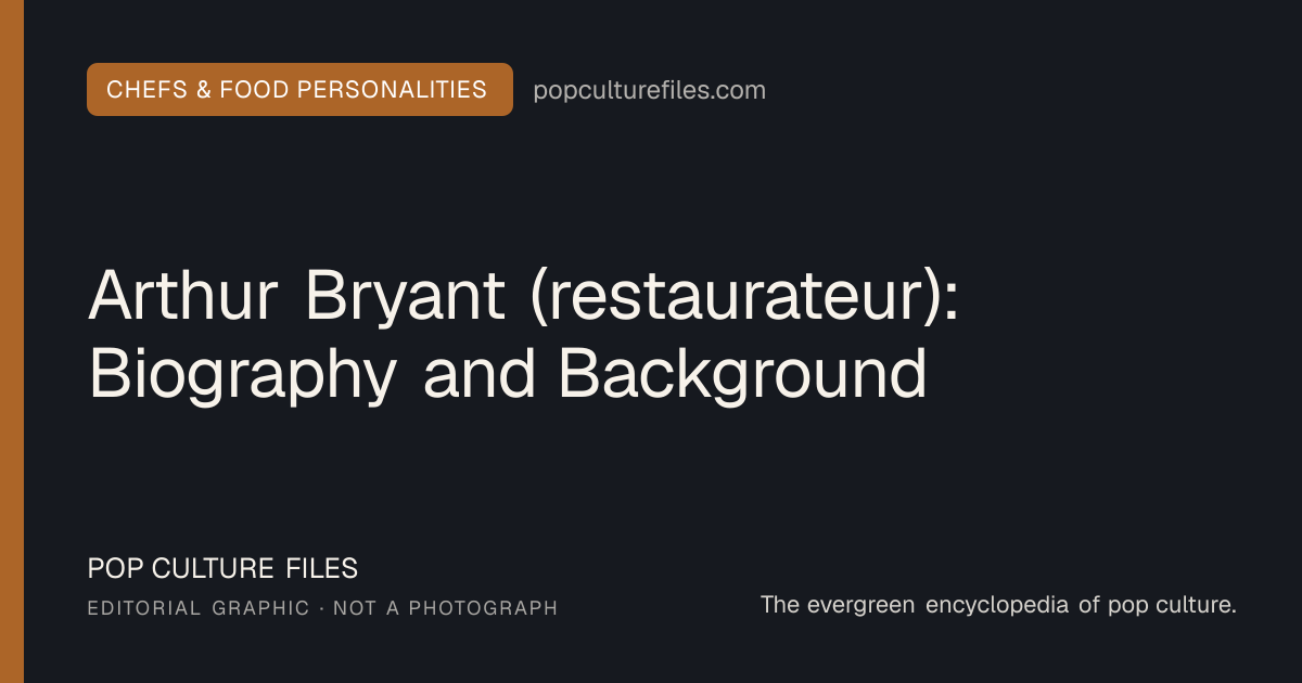 Editorial graphic for: Arthur Bryant (restaurateur): Biography and Background