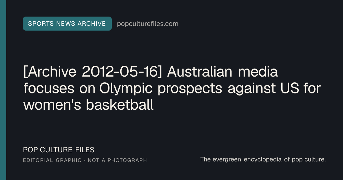 Editorial graphic for: [Archive 2012-05-16] Australian media focuses on Olympic prospects against US for women's basketball
