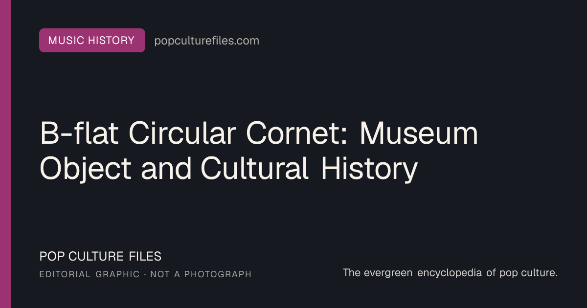 Editorial graphic for: B-flat Circular Cornet: Museum Object and Cultural History